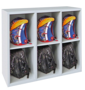 Schulranzenregale mit Korpus aus Stahl, Schulmappenregal ...